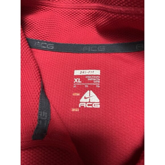 Nike ACG  Red Jacket Therma Fit Zip Up Waffle 1/4 Zip Men's Extra Large - Picture 4 of 6